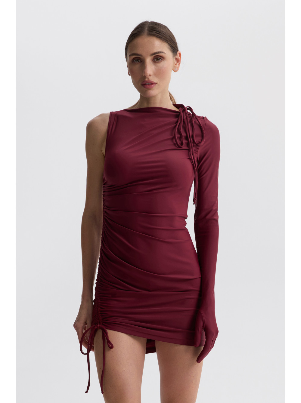 Burgundy dress Adele