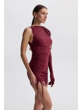 Burgundy dress Adele