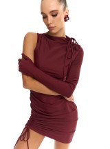 Burgundy dress Adele